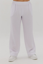Прямые класические штаны белого цвета Garne 3041186 фото №6