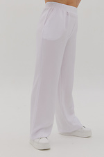 Прямые класические штаны белого цвета Garne 3041186 фото №8
