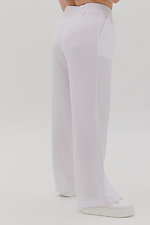 Прямые класические штаны белого цвета Garne 3041186 фото №9