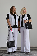 Прямі класичні штани білого кольору Garne 3041186 фото №12