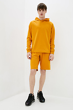 Knee-length mustard summer knitted shorts GEN 8000186 photo №2