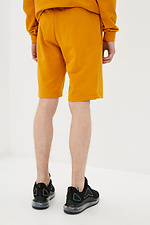 Knee-length mustard summer knitted shorts GEN 8000186 photo №3