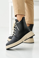 Damskie skórzane buty zimowe w kolorze czarnym  2505187 zdjęcie №1