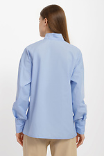 Cotton women's shirt VALETTA with puffed sleeves on the cuffs and a high collar Garne 3040187 photo №4