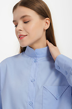 Cotton women's shirt VALETTA with puffed sleeves on the cuffs and a high collar Garne 3040187 photo №5