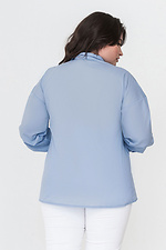 Cotton women's shirt VALETTA with puffed sleeves on the cuffs and a high collar Garne 3040187 photo №7