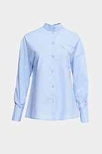 Cotton women's shirt VALETTA with puffed sleeves on the cuffs and a high collar Garne 3040187 photo №10