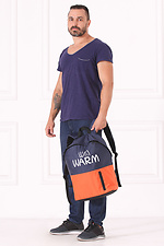 Niebiesko-pomarańczowy plecak WARM unisex z kieszenią na laptopa Warm 4007187 zdjęcie №5