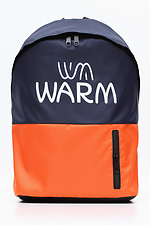 Unisex WARM backpack in blue and orange with laptop pocket Warm 4007187 photo №7