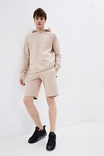 Knee-length beige summer knitted shorts GEN 8000187 photo №2