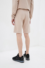 Knee-length beige summer knitted shorts GEN 8000187 photo №3