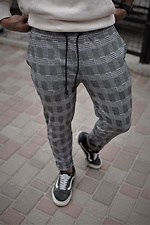 Checked drawstring chinos Without 8048187 photo №4