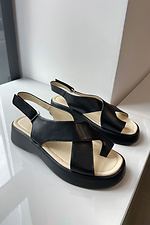 Damen Ledersandalen schwarz  4206188 Foto №6