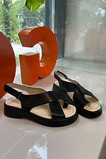 Damen Ledersandalen schwarz  4206188 Foto №7