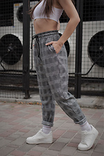 Checkered High Rise Chinos Without 8048188 photo №4