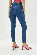 Niebieskie obcisłe jeansy z wysokim stanem  4009189 zdjęcie №3