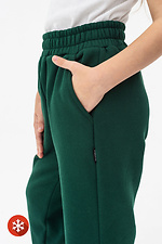 Утепленные детские штаны CLIFF изумрудного цвета Garne 7770189 фото №6