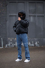 Короткая дутая куртка оверсайз на зиму с капюшоном VDLK 8031189 фото №3