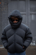 Короткая дутая куртка оверсайз на зиму с капюшоном VDLK 8031189 фото №5