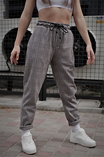 Checkered High Rise Chinos Without 8048190 photo №2