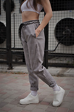 Checkered High Rise Chinos Without 8048190 photo №4