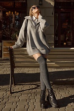 Warm high stockings in merino wool with a rib pattern M-SOCKS 2040191 photo №5