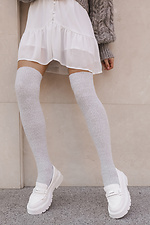 Warm high stockings in merino wool with a rib pattern M-SOCKS 2040192 photo №7