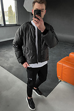 Men's oversized lakke raincoat jacket with raglan sleeves TUR WEAR 8037192 photo №9