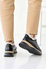 Зимние женские кожаные кроссовки черные  2505193 фото №7