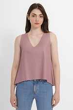 Asymmetric top NADIA made of high-quality eco-leather in pink color Garne 3040193 photo №1