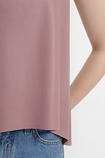 Asymmetric top NADIA made of high-quality eco-leather in pink color Garne 3040193 photo №3