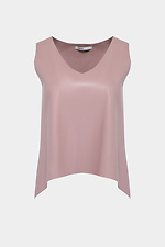 Asymmetric top NADIA made of high-quality eco-leather in pink color Garne 3040193 photo №4