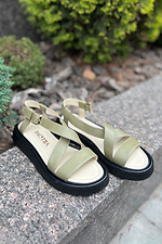 Women's sandals khaki black sole  4206193 photo №3