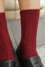 Вязаные высокие носки из шерсти мериноса M-SOCKS 2040194 фото №5