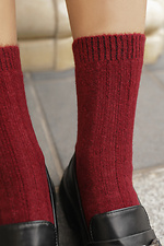 Merino knitted high socks M-SOCKS 2040194 photo №5