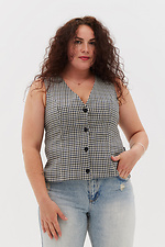 FEMME checkered vest with buttons Garne 3041194 photo №5