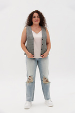 FEMME checkered vest with buttons Garne 3041194 photo №6