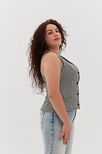 FEMME checkered vest with buttons Garne 3041194 photo №8