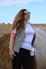 FEMME checkered vest with buttons Garne 3041194 photo №9
