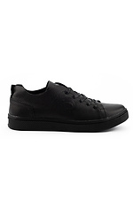 Men's black leather sneakers  8018194 photo №5
