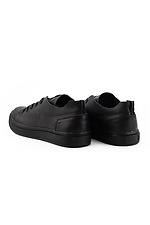 Men's black leather sneakers  8018194 photo №6