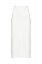 Женская юбка EJEN с разрезом спереди белого цвета Garne 3041195 фото №5
