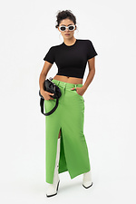 Women's skirt EJEN with a front slit in green Garne 3041196 photo №4