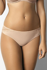 Beige low rise panties with lace side panels Kinga 4024196 photo №1