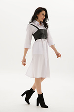 SINDI damski komplet składający się z bawełnianej koszulowej sukienki i czarnego gorsetu Garne 3040197 zdjęcie №2