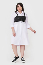 Женский комплект SINDI из хлопкового платья-рубашки и черного корсета Garne 3040197 фото №6