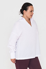 ITIDAL Weißes Hemd mit V-Ausschnitt Garne 3041197 Foto №3
