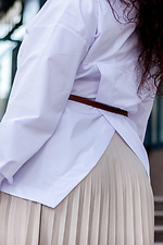 Biała koszula ITIDAL z dekoltem w kształcie litery V Garne 3041197 zdjęcie №9