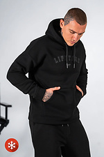 Locker geschnittener, warmer Kapuzenpullover für Herren mit LIFETIME 3-Aufdruck in Schwarz Teamv 8034197 Foto №3