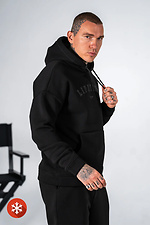 Locker geschnittener, warmer Kapuzenpullover für Herren mit LIFETIME 3-Aufdruck in Schwarz Teamv 8034197 Foto №4